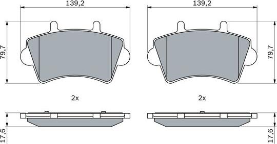 BOSCH 0 986 424 938 - Bremžu uzliku kompl., Disku bremzes www.autospares.lv