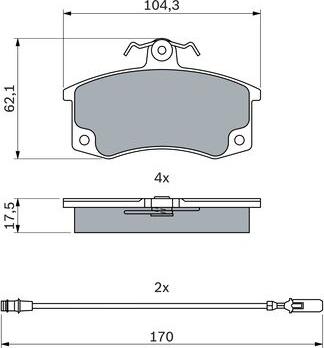 BOSCH 0 986 424 928 - Bremžu uzliku kompl., Disku bremzes www.autospares.lv