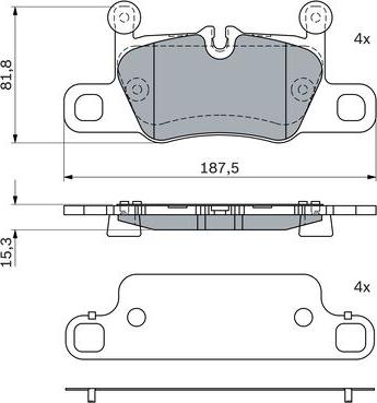 BOSCH 0 986 424 972 - Bremžu uzliku kompl., Disku bremzes www.autospares.lv