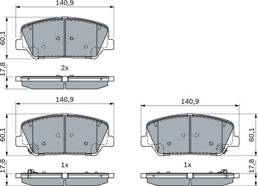 BOSCH 0 986 424 491 - Тормозные колодки, дисковые, комплект www.autospares.lv