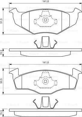 BOSCH 0 986 424 449 - Bremžu uzliku kompl., Disku bremzes www.autospares.lv