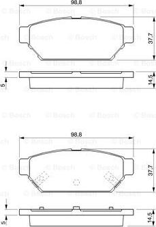 BOSCH 0 986 424 464 - Bremžu uzliku kompl., Disku bremzes autospares.lv