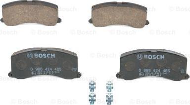 BOSCH 0 986 424 465 - Тормозные колодки, дисковые, комплект www.autospares.lv