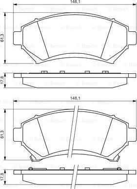 BOSCH 0 986 424 466 - Bremžu uzliku kompl., Disku bremzes www.autospares.lv