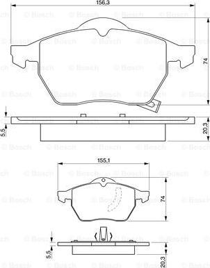 BOSCH 0 986 424 461 - Brake Pad Set, disc brake www.autospares.lv