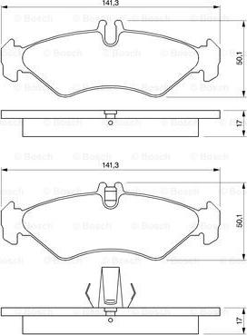 BOSCH 0 986 424 463 - Bremžu uzliku kompl., Disku bremzes www.autospares.lv