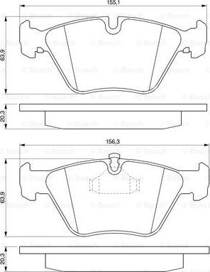 BOSCH 0 986 424 400 - Bremžu uzliku kompl., Disku bremzes autospares.lv