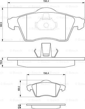 BOSCH 0 986 424 402 - Bremžu uzliku kompl., Disku bremzes autospares.lv