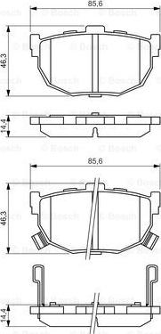 BOSCH 0 986 424 418 - Тормозные колодки, дисковые, комплект www.autospares.lv