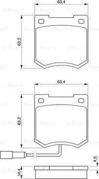 BOSCH 0 986 424 417 - Bremžu uzliku kompl., Disku bremzes www.autospares.lv