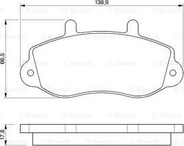 BOSCH 0 986 424 480 - Bremžu uzliku kompl., Disku bremzes www.autospares.lv