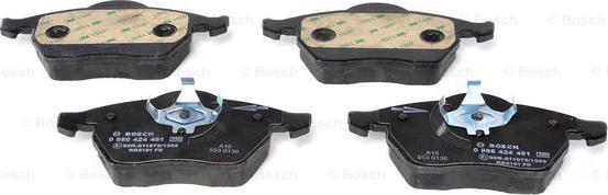 BOSCH 0 986 424 481 - Тормозные колодки, дисковые, комплект www.autospares.lv