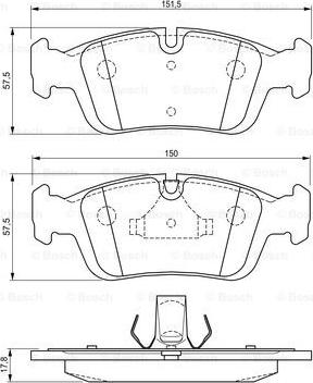 BOSCH 0 986 424 483 - Bremžu uzliku kompl., Disku bremzes autospares.lv