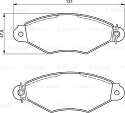 BOSCH 0 986 424 487 - Bremžu uzliku kompl., Disku bremzes autospares.lv