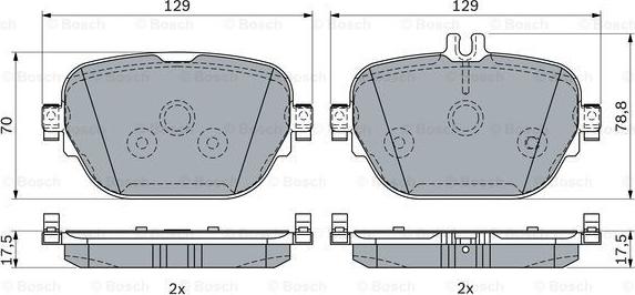 BOSCH 0 986 424 439 - Bremžu uzliku kompl., Disku bremzes www.autospares.lv