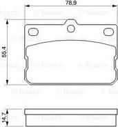 BOSCH 0 986 424 422 - Bremžu uzliku kompl., Disku bremzes autospares.lv