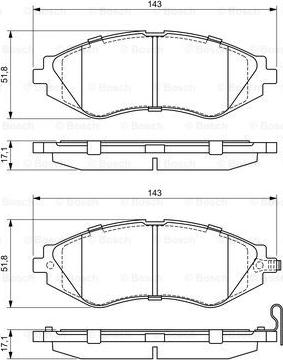 BOSCH 0 986 424 474 - Bremžu uzliku kompl., Disku bremzes www.autospares.lv