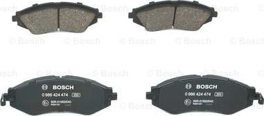 BOSCH 0 986 424 474 - Bremžu uzliku kompl., Disku bremzes www.autospares.lv