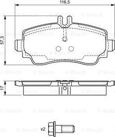 BOSCH 0 986 424 470 - Bremžu uzliku kompl., Disku bremzes www.autospares.lv