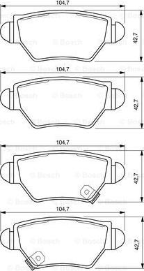 BOSCH 0 986 424 478 - Bremžu uzliku kompl., Disku bremzes autospares.lv