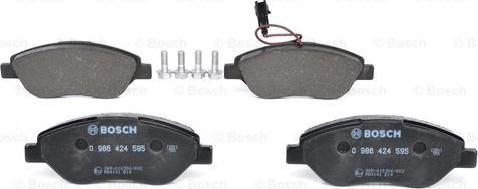 BOSCH 0 986 424 595 - Bremžu uzliku kompl., Disku bremzes autospares.lv