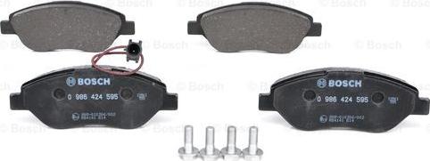 BOSCH 0 986 424 595 - Bremžu uzliku kompl., Disku bremzes autospares.lv