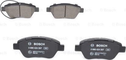 BOSCH 0 986 424 597 - Brake Pad Set, disc brake www.autospares.lv