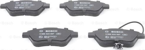 BOSCH 0 986 424 597 - Brake Pad Set, disc brake www.autospares.lv