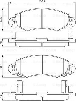 BOSCH 0 986 424 549 - Тормозные колодки, дисковые, комплект www.autospares.lv