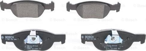 BOSCH 0 986 424 544 - Тормозные колодки, дисковые, комплект www.autospares.lv