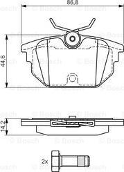 BOSCH 0 986 424 545 - Bremžu uzliku kompl., Disku bremzes www.autospares.lv