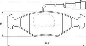 BOSCH 0 986 424 543 - Bremžu uzliku kompl., Disku bremzes www.autospares.lv