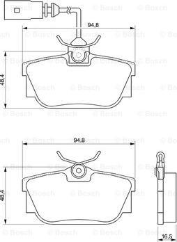 BOSCH 0 986 424 542 - Bremžu uzliku kompl., Disku bremzes autospares.lv