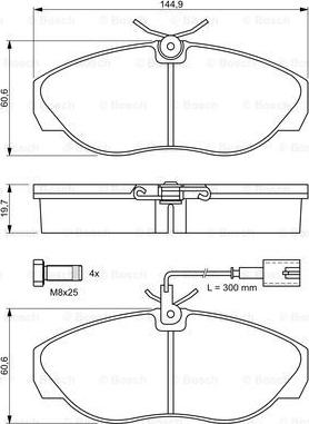 BOSCH 0 986 424 556 - Bremžu uzliku kompl., Disku bremzes www.autospares.lv