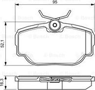 BOSCH 0 986 424 564 - Bremžu uzliku kompl., Disku bremzes autospares.lv