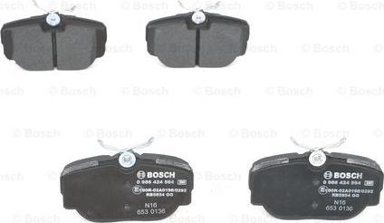 BOSCH 0 986 424 564 - Bremžu uzliku kompl., Disku bremzes autospares.lv