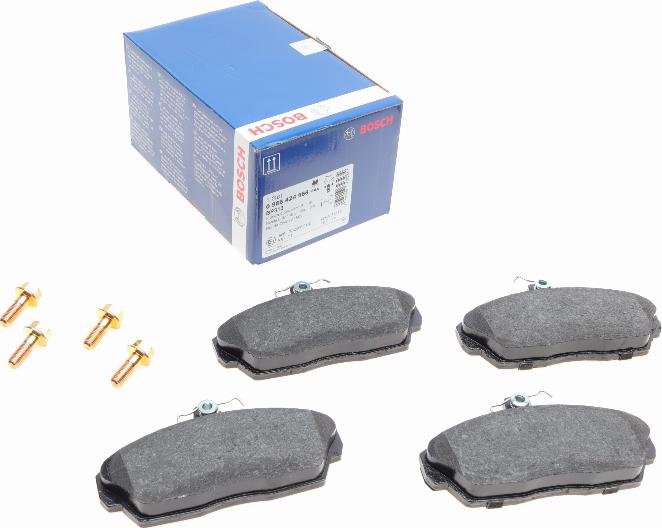 BOSCH 0 986 424 566 - Тормозные колодки, дисковые, комплект www.autospares.lv