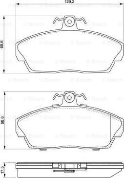 BOSCH 0 986 424 566 - Тормозные колодки, дисковые, комплект www.autospares.lv