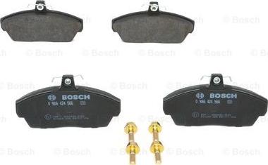 BOSCH 0 986 424 566 - Тормозные колодки, дисковые, комплект www.autospares.lv