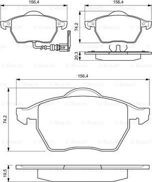 BOSCH 0 986 424 501 - Тормозные колодки, дисковые, комплект www.autospares.lv