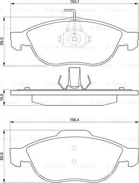 BOSCH 0 986 424 507 - Brake Pad Set, disc brake www.autospares.lv