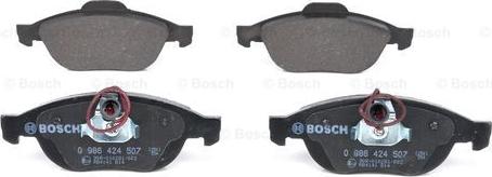 BOSCH 0 986 424 507 - Brake Pad Set, disc brake www.autospares.lv