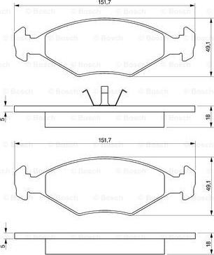 BOSCH 0 986 424 514 - Bremžu uzliku kompl., Disku bremzes www.autospares.lv