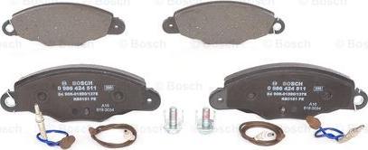 BOSCH 0 986 424 511 - Тормозные колодки, дисковые, комплект www.autospares.lv