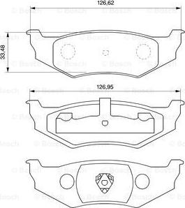 BOSCH 0 986 424 585 - Bremžu uzliku kompl., Disku bremzes www.autospares.lv