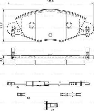 BOSCH 0 986 424 581 - Bremžu uzliku kompl., Disku bremzes www.autospares.lv