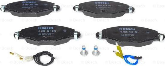 BOSCH 0 986 424 581 - Bremžu uzliku kompl., Disku bremzes www.autospares.lv