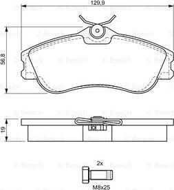 BOSCH 0 986 424 583 - Bremžu uzliku kompl., Disku bremzes www.autospares.lv