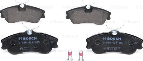 BOSCH 0 986 424 583 - Bremžu uzliku kompl., Disku bremzes www.autospares.lv