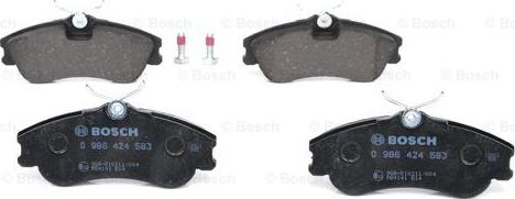 BOSCH 0 986 424 583 - Bremžu uzliku kompl., Disku bremzes www.autospares.lv